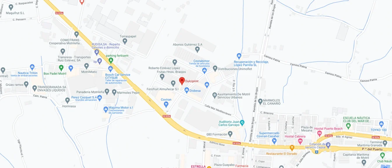 Localización de Dulciprint en Google Maps